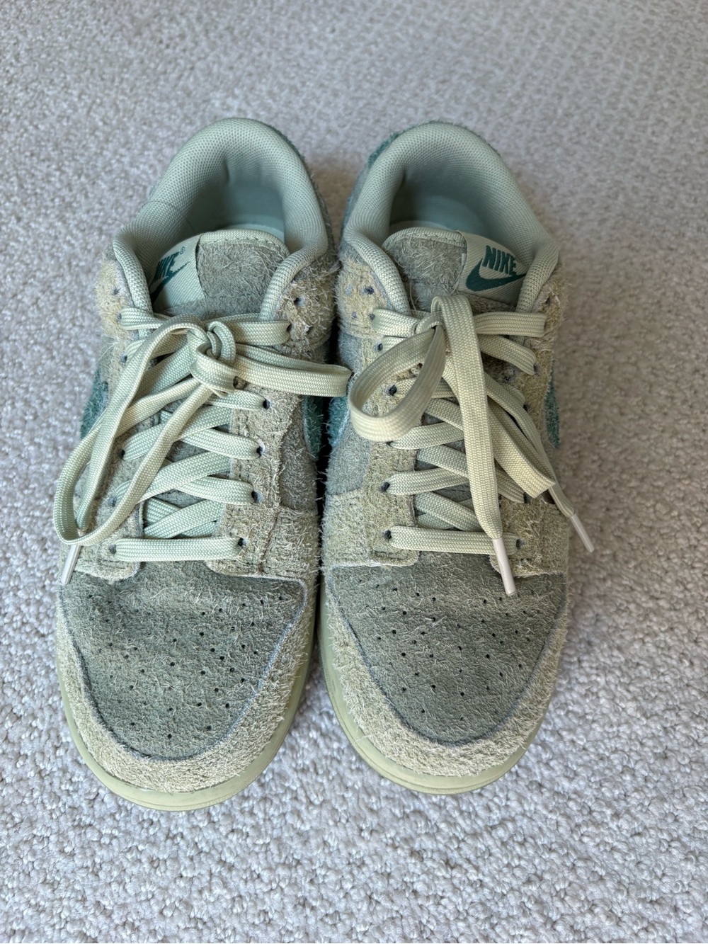 Nike gender neutral Dunk Low Olive Aura with texture